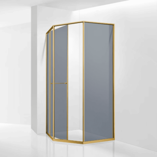 Душевой уголок RGW SV-82Gb "L" 33328299-36L 90x90 см брашированное золото