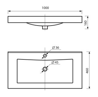 Раковина Misty Мисти 100 см