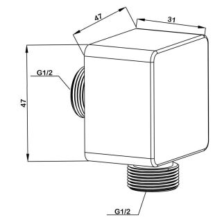 Шланговое подсоединение Swedbe Platta 5508B чёрный