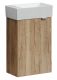 Подвесная тумба под раковину Sancos Mini MN35EGL левая 35см дуб галифакс натуральный