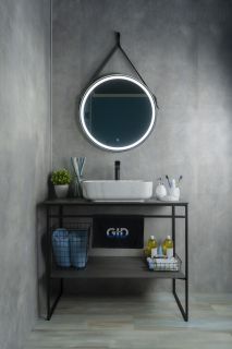 Раковина Gid Mnc190 54426 накладная под камень глянцевая 50x39x13