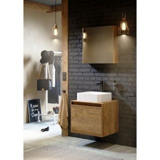 Подвесная тумба под раковину Aqwella Mobi MOB0106BS+MOB0706W 60 см