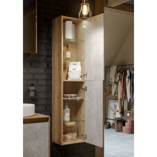 Шкаф-пенал Aqwella Mobi MOB0535DB+MOB0735DB подвесной 36.5 см