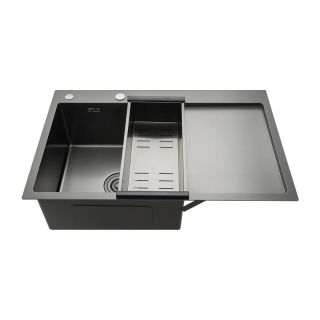 Мойка для кухни с коландером Gappo GS7850-6L чёрный
