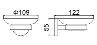 Мыльница Timo Saona 13021/00 хром