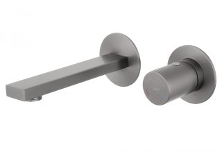 Встраиваемый смеситель для раковины Wonzon & Woghand WW-105-BGG тёмный графит