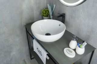 Раковина Gid N9003a 51103 накладная белая 43x43x17.5