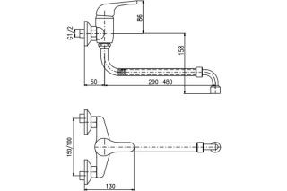 Смеситель для кухни Rav Slezak Sazava SA301.5/25 хром