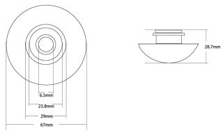Накладка на слив для раковины ABBER AC0014MG серый матовый