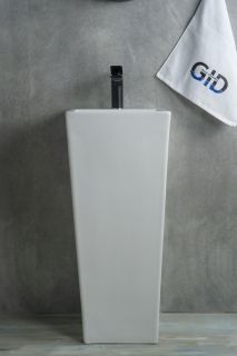 Раковина Gid Nb147 81104 накладная белая 34x33x85