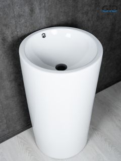 Раковина Gid Nb163 81107 накладная белая 46x46x85