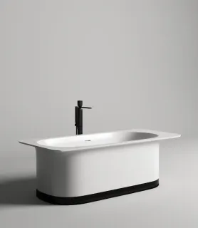 Ванна из искусственного камня Salini Ninfea S-Stone 102721MRH 180x82см RAL снаружи