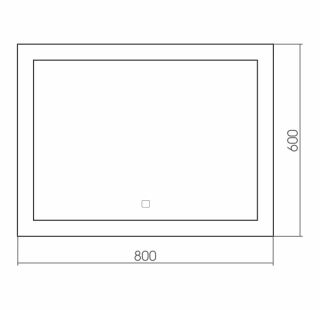 Зеркало Silver Mirrors Norma Neo 80см белый LED-00002419