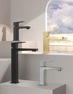 Смеситель для раковины Splenka S01.10.03 золотой сатин