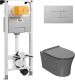 Комплект унитаза с инсталляцией Point Вега 879235pKA02+PN41711GM с сиденьем Микролифт