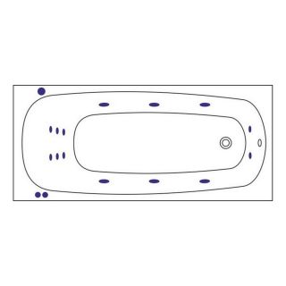 Гидромассажная ванна WHITECROSS Layla 0102.180080.100.SMART.WH 180x80 см Smart белый