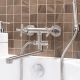 Смеситель для ванны с душем РМС SUS124-140P нержавеющая сталь