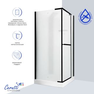 Душевой уголок Cerutti SPA MIMI90BF черный