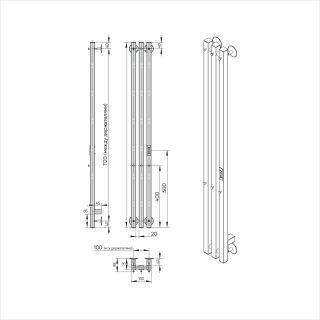 Полотенцесушитель электрический Indigo Style Pro LSPRE120-13BRRt 120x13 см чёрный муар