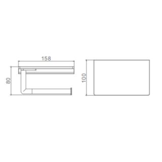 Держатель для туалетной бумаги с полочкой Raglo R320.03 хром