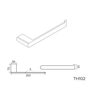 Полотенцедержатель Knotlor TH102WY, белый