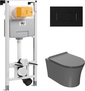 Комплект унитаза с инсталляцией Point Вега 879235pKA03+PN41711 с сиденьем Микролифт