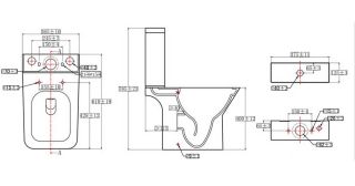 Унитаз-компакт Orans Ceramic 9905WM
