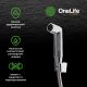 OneLife by Orange P01-022cr полимерный смеситель для раковины с гигиеническим душем, хром
