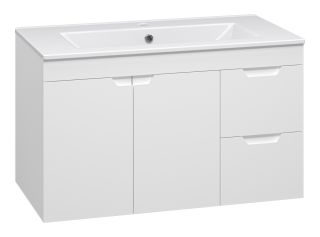 Подвесная тумба под раковину Misty Оптима 90см белый