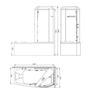 Акриловая ванна Orans BT 95 9501R00 170х85