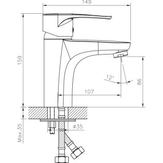Смеситель для раковины Decoroom хром DR70011