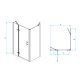 Душевой уголок RGW PA-77B L (PA-07B L + Z-050-2B + держатель O-204B) 41087708-084L 100x80см чёрный
