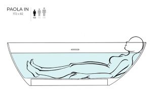 Ванна из искусственного камня Salini Paola In S-Sense 101612G 172x82см белый глянцевый