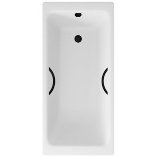 Ванна чугунная Delice Parallel  DLR220503RB 150х70 с черными матовыми ручками