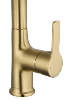 Смеситель для раковины Wonzon & Woghand WW-FE01L212-BG с выдвижным изливом брашированное золото