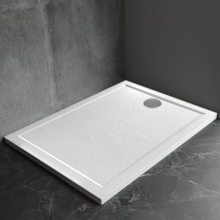 Душевой поддон Veconi Pietra W, 1000x1000x30, искусственный камень, белый