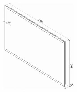 Зеркало с подсветкой Continent Mercury ЗЛП934 с сенсорным выключателем 120см