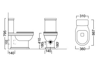 Kerama Marazzi Унитаз POMPEI напольный, без сиденья