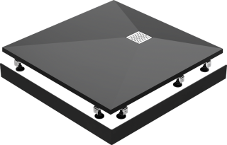 Поддон литьевой GOOD DOOR Essentia ЧЁРНЫЙ 110x70 см