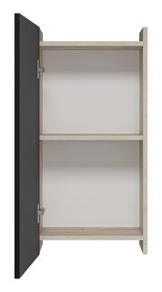 Подвесной шкаф Misty Поло 40см универсальный антрацит/дуб Галифакс белый