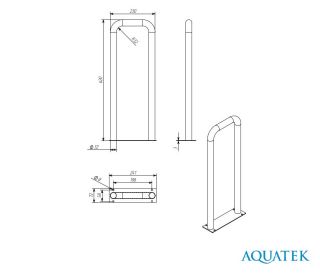 Поручень настенный Aquatek POR-0000002 хром