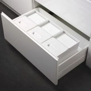 Система сортировки мусора Alveus 211961 ALBIO 55 2x16 L+ 2 контейнера белый пластик