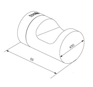 Крючок IDDIS Noa NOABL10i41 чёрный матовый