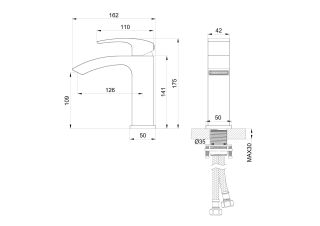 Смеситель для раковины Wonzon & Woghand Fit WW-88139009-BG брашированное золото