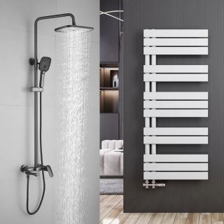 Душевая стойка Shevanik S8536T оружейная сталь