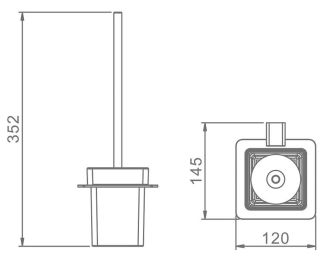 Ёршик настенный Raglo R301.10.03 золотой сатин