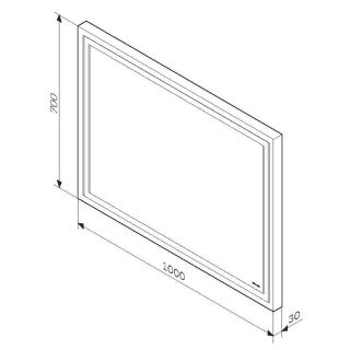 Зеркало Am.pm Gem с LED-подсветкой по периметру 100 см M91AMOX1001WG
