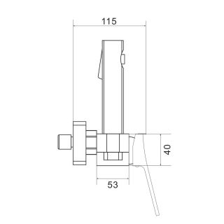 Гигиенический душ со смесителем Shevanik S4005-1 хром