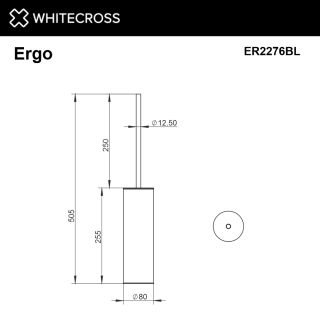 Ёршик напольный WHITECROSS Ergo ER2276BL чёрный матовый