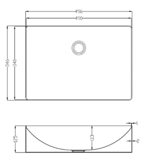 Раковина AltroBagno Futuro 001016 BrAn из нержавеющей стали бронза состаренная